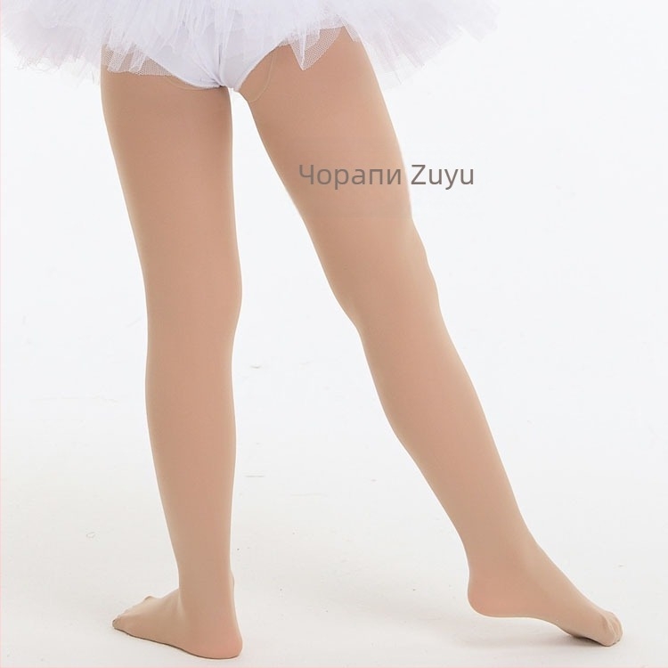 Детски танцови чорапогащи за момичета, Velvet материя, 75% Spandex, дишащи, абсорбиращи пот, дезодориращи свойства, тънък трикотаж