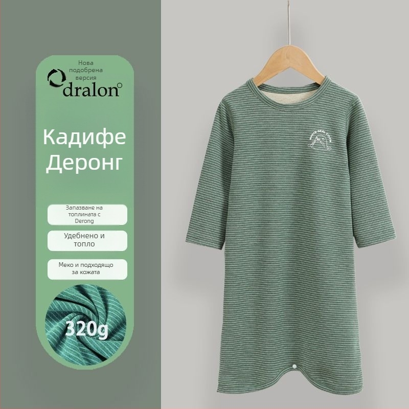 Детски зимен домашен халат за спане – Corduroy, смес от козина на заек, дебел, безопасност Class A, подходящ за новородени, зима