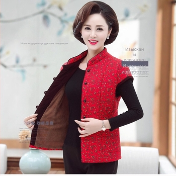 Дамска жилетка – стил темпераментен градски, стойкова яка, памучна тъкан (съдържание на памук под 30%)