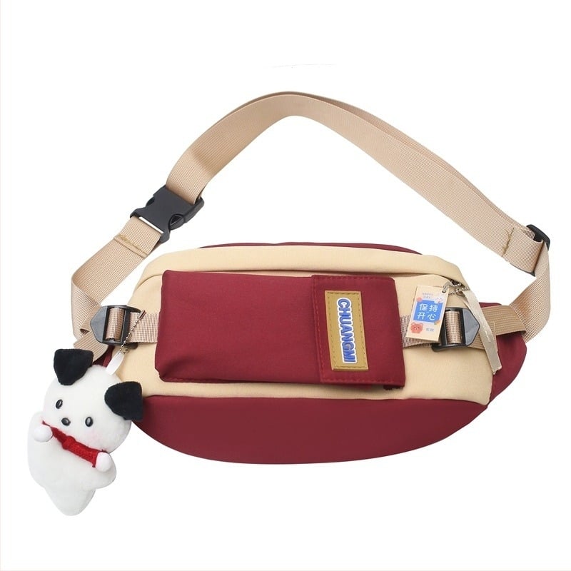 Мъжка чанта за гърдите, нейлон, стил за пътуване, модел с букви, полиестерна подплата