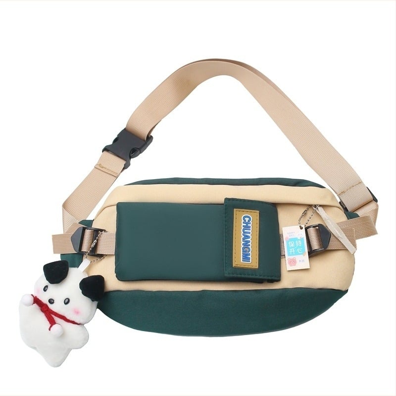 Мъжка чанта за гърдите, нейлон, стил за пътуване, модел с букви, полиестерна подплата