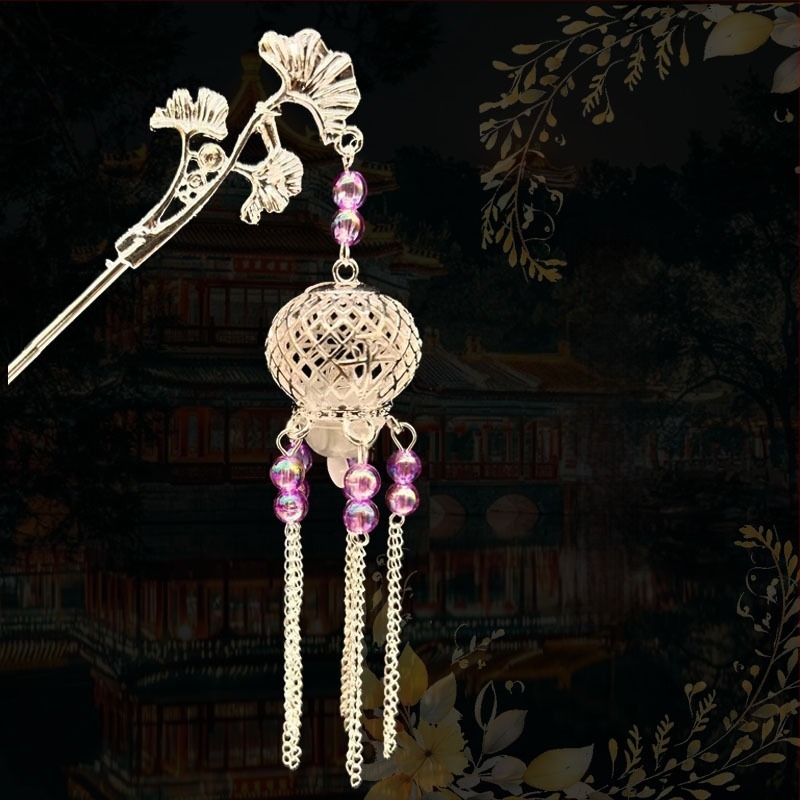 Щипка за коса от сплав, национален стил, геометричен дизайн, електроплакиране, индивидуално опакована, пускова серия Зима 2025