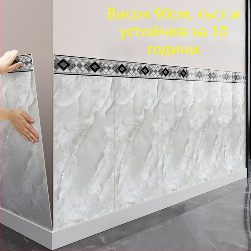 Стенен стикер от XPE пяна, водоустойчив, квадратен модел, 1 брой, за всекидневна, модерен минималистичен стил.