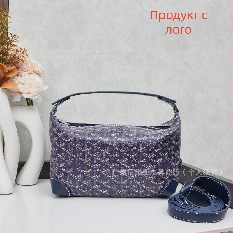 Козметична чанта за пътуване от естествена кожа, буквена шарка, подплата от плат, кръстосана презрамка