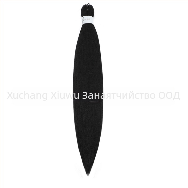 Екзотична EZ ръчно тъкана перука с дълги прави коси от домашна коприна