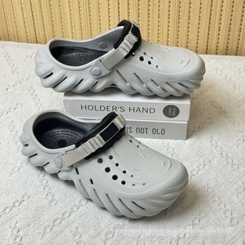 Мъжки сандали — EVA горна част и подметка, износоустойчиви, за четири сезона, ежедневни обувки за открито, технология на подметката: вискоза