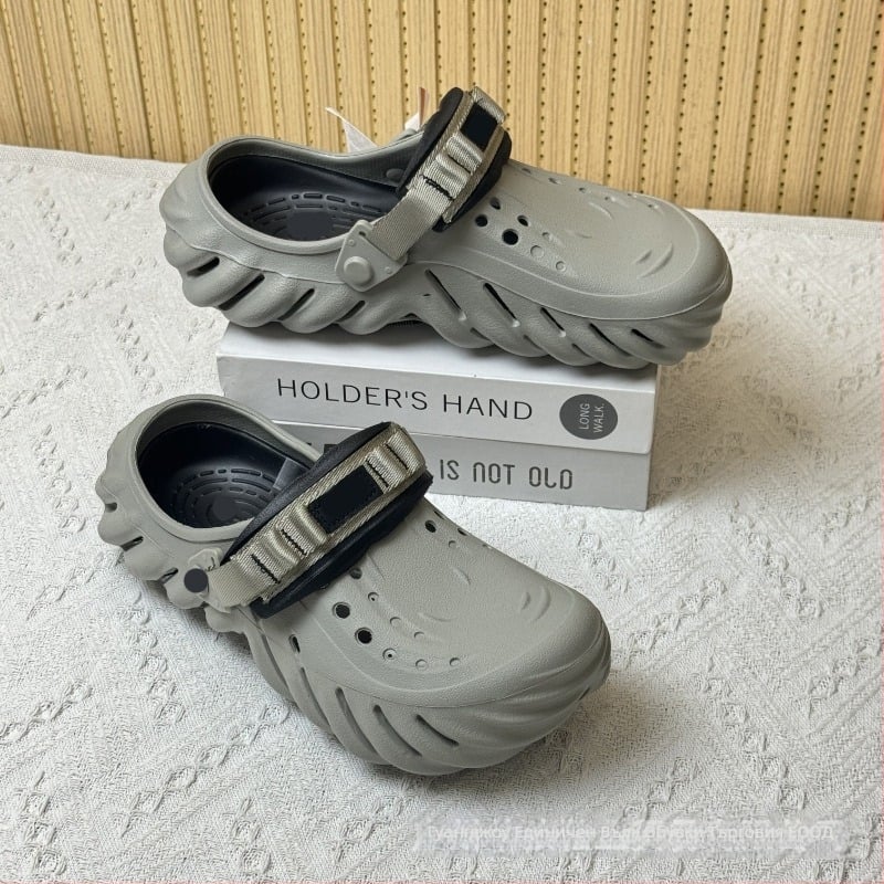 Мъжки сандали — EVA горна част и подметка, износоустойчиви, за четири сезона, ежедневни обувки за открито, технология на подметката: вискоза