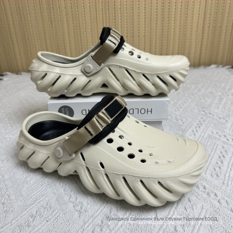 Мъжки сандали — EVA горна част и подметка, износоустойчиви, за четири сезона, ежедневни обувки за открито, технология на подметката: вискоза