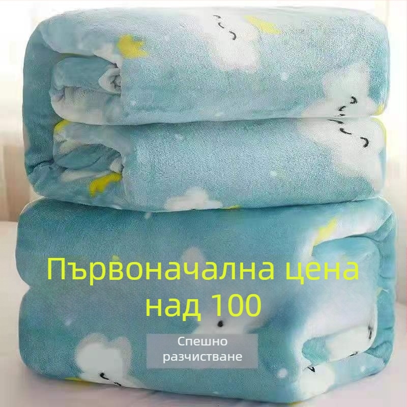Одеяло от корал флис, полиеамидово влакно, подходящо за всички сезони, леко под 300 г.