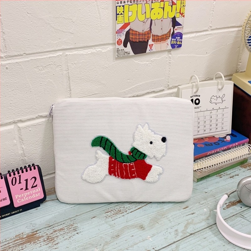 Калъф за таблет с животински карикатурен дизайн, полиестерна външна част и подплата, лек и издръжлив, есен 2025 издание