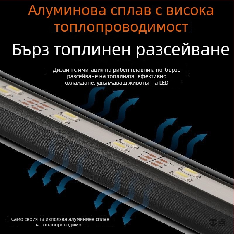 LED аквариумна светлина, водоустойчива, с вакуумна чашка, за водни растения и декоративни аквариуми