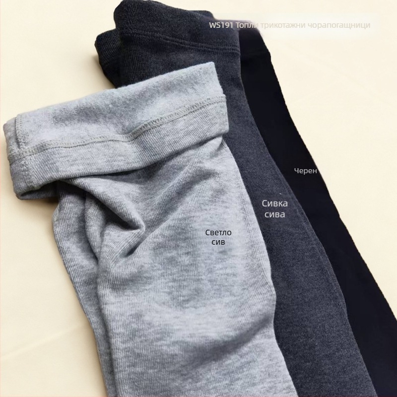 Дамски вискозни дебели колготки с пълен крак за топлина, едноцветен модел