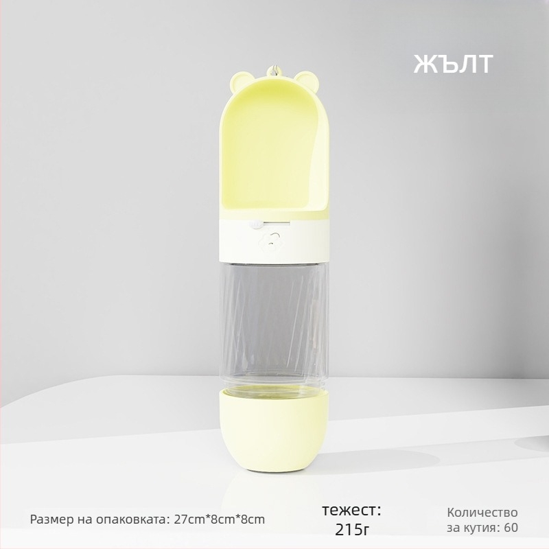 Котешка купа за хранене с интегрирана вода и храна — Материал: пластмаса + неръждаема стомана; Автоматично хранене; Марка: Dog Overlord; Опаковка: 50; За котки