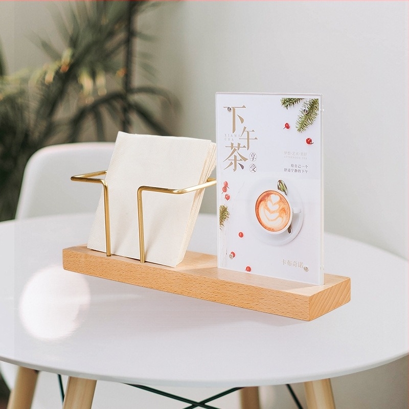 Салфетник за бюро, дървен, квадратен, модерен стил (Марка: Can Hong; Материал: дърво; Повърхностна обработка: растително масло/електроплакиране; Външен вид: квадратен; Стил: Модерна простота)