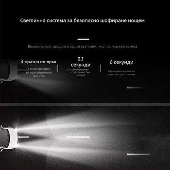 LED автомобилни фарове за нисък лъч, съвместими с H1/4/7/11/9005/9012, 12V, 80–90W