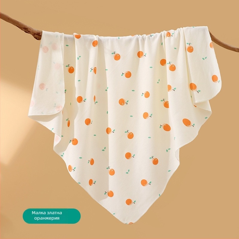 Завивка за новородено от памук, карикатурен принт, лека за пролет-лято, безопасност клас A, за 0–12 месеца