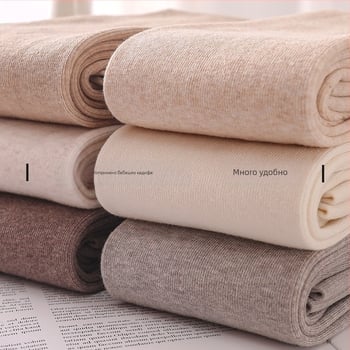 Дамски памучни клин-леггинси в японски стил с вертикални ивици; повдигане на задника, оформяне.