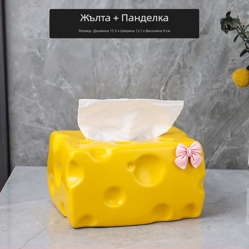 Керамична кутия за кърпи, лайт лукс стил, модел nailao-2023911, мултифункционална