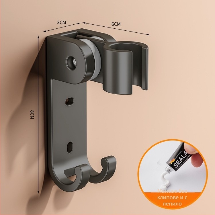 Душов държач за стенен монтаж, космически алуминий, въртящ се, модел 1515