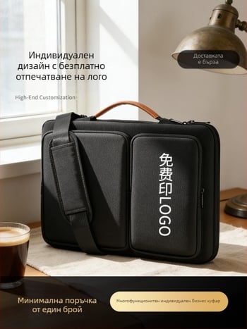 Калъф за лаптоп, делови стил, Oxford плат, подплата от канвас, водоустойчив и удароустойчив