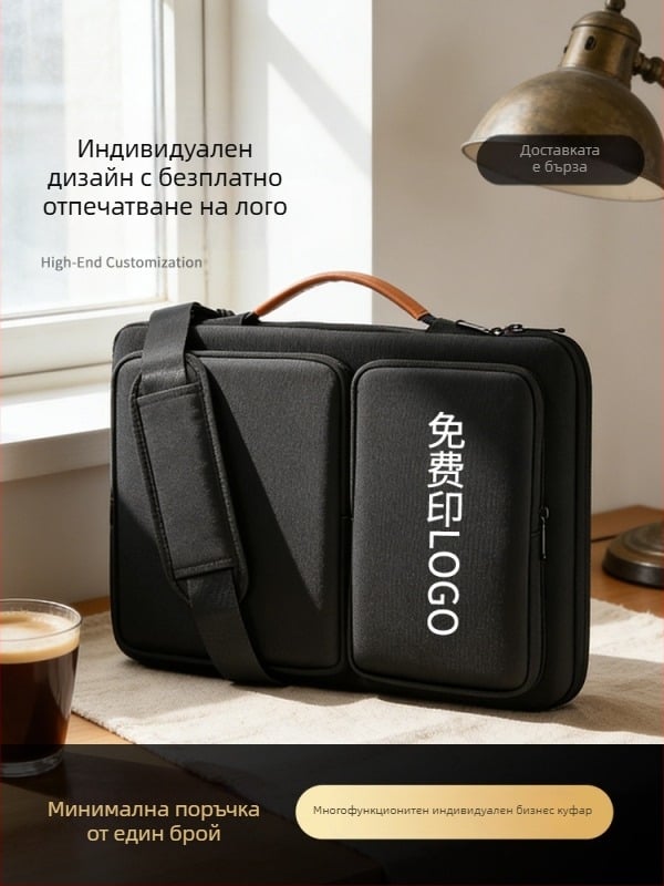 Калъф за лаптоп, делови стил, Oxford плат, подплата от канвас, водоустойчив и удароустойчив