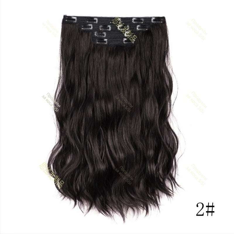 Парик – дълга къдрава синтетична коса, обем, модел 5422, термоустойчива нишка, без перманентно извиване и боядисване