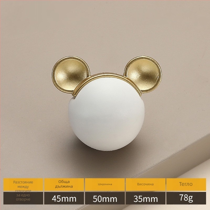 Модел 2991 — Модерна минималистична карикатурна еднодупкова керамична дръжка за гардероби, шкафове и чекмеджета