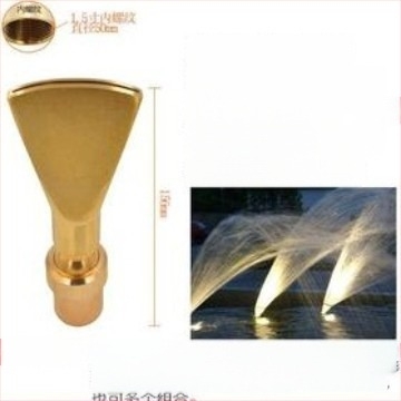 Дюза за фонтан с меден корпус и конструкция от 304 неръждаема стомана, мултиформи дюзи за водни пейзажи