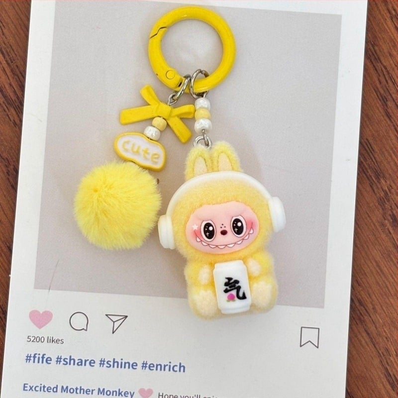 Ключодържател PVC с флокинг, мультяшен стил, личен подарък