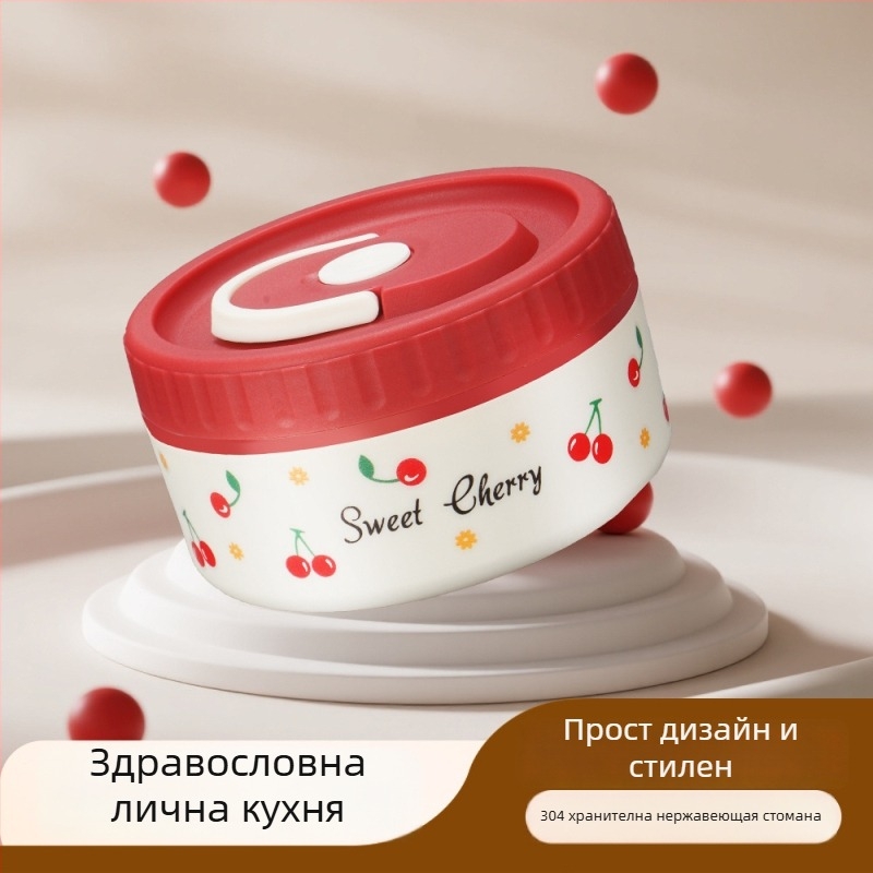 Термоизолирана кутия за обяд от 304 неръждаема стомана, без протичане, преносима, многоетажна до четири слоя, подходяща за микровълнова печка