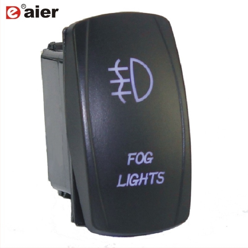 DAIER яхтен превключвател със светлина, водоустойчив квадратен превключвател, 20 A, CE, под 50 V, 50 000 цикъла, изолационна устойчивост ≥1000