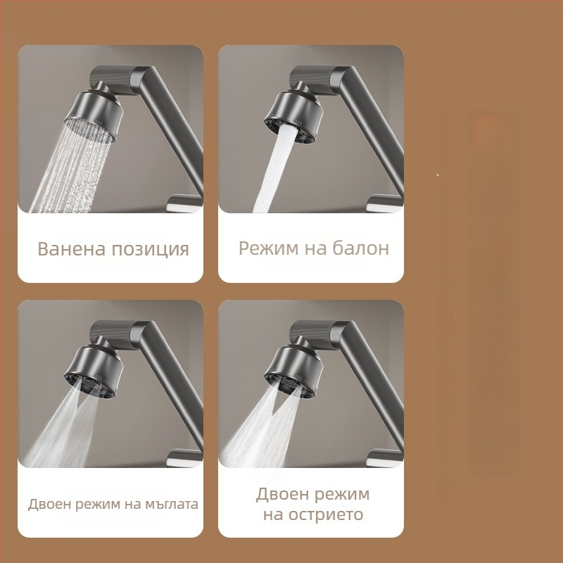 Неръждаема стомана смесител за умивалник с контрол на температурата (1-100°C), гореща и студена вода, монтаж върху плот, модел ZC1099, меден сърцевинен клапан, вход/изход 20 мм