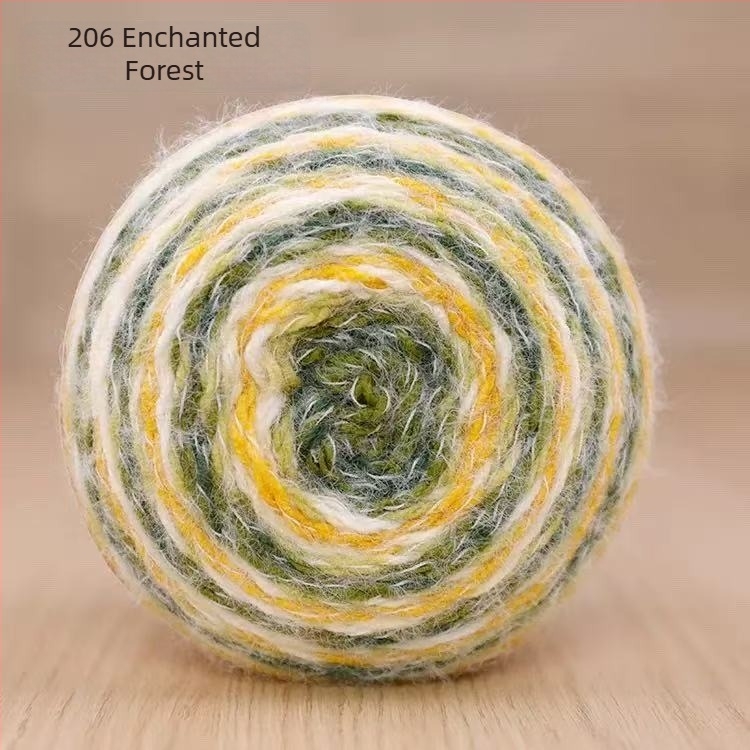 Прежда Magic Ball с пера — градиентна дълга нишка за DIY ръчно плетене, 7s Worsted, единична нишка, групова нишка