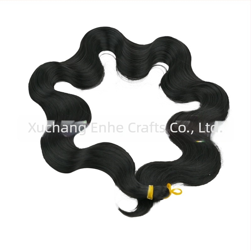 Enhe Body Wave Crochet перука за жени — термоустойчиви синтетични влакна, обемна перука