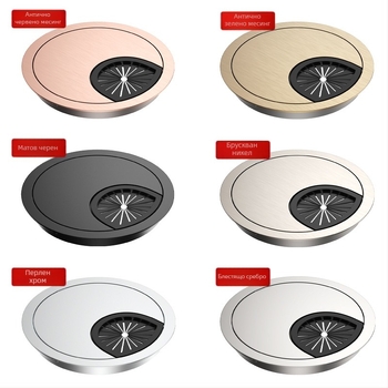 Капак за дупка за кабели на бюрото – цинкова сплав, модел 006, Tai Yanchen, за бюро и компютърно бюро, стил нов китайски.