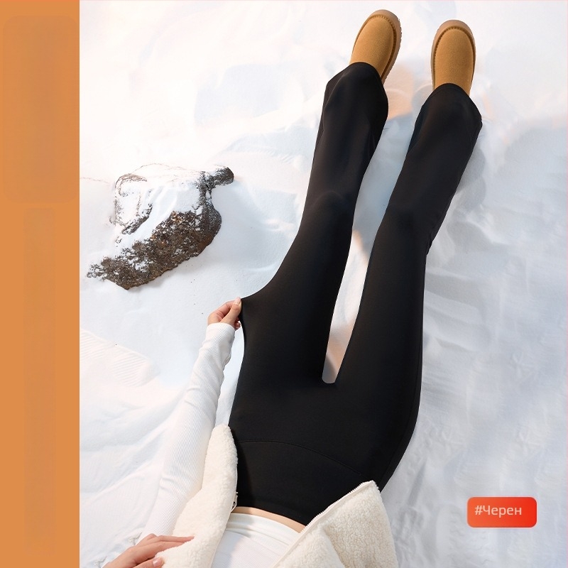 Петит Bootcut панталони с разкроена кройка, дебела подплата от флийс, висока еластичност