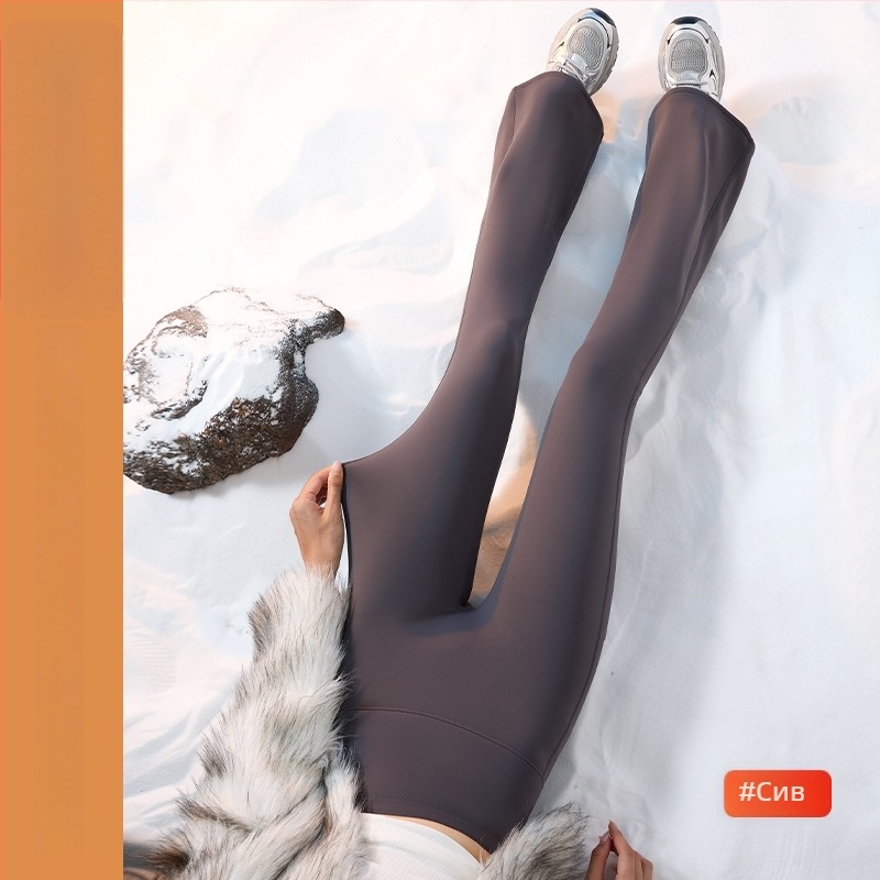 Петит Bootcut панталони с разкроена кройка, дебела подплата от флийс, висока еластичност