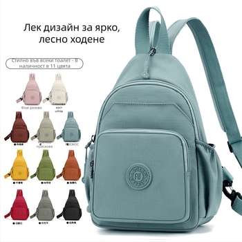 Раница с кръстосана презрамка, многофункционална, пролет 2025, Oxford плат, подплата полиестер, цип, джоб с цип, триизмерен външен дизайн