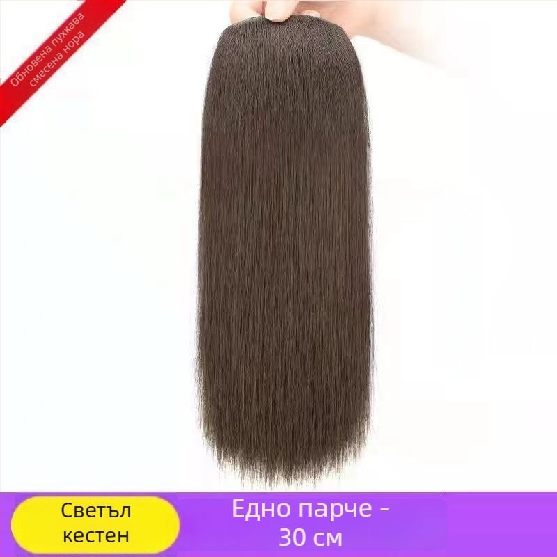 Ex06 Подобрител за обем на косата — две безшевни подложки за короната и страните, права коса, високотемпературна жица, механизъм, без боядисване и перманентно лечение