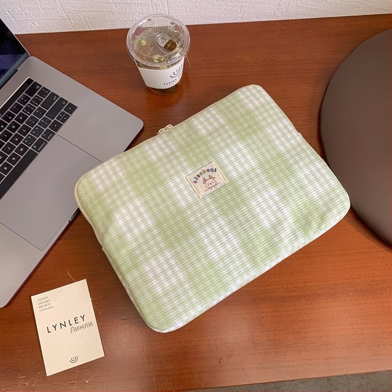 Чанта за таблет с износоустойчива полиестерна материя, модел на райета и подплата от полиестер