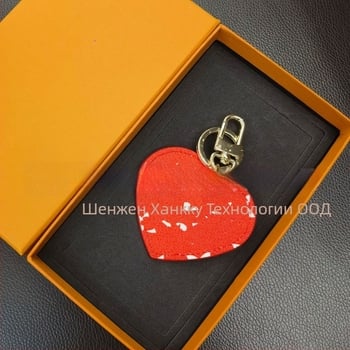 Сърцевиден ключодържател от PU, украса за чанта, стил лайт лукс