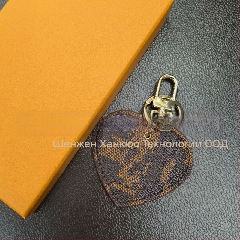 Сърцевиден ключодържател от PU, украса за чанта, стил лайт лукс