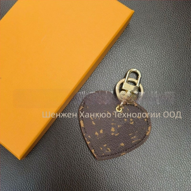 Сърцевиден ключодържател от PU, украса за чанта, стил лайт лукс