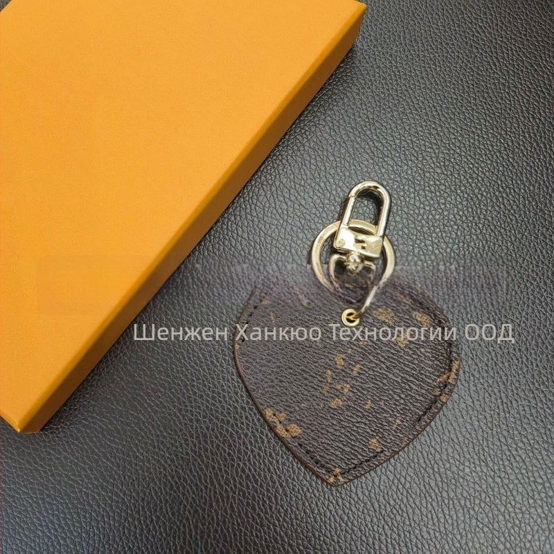 Сърцевиден ключодържател от PU, украса за чанта, стил лайт лукс