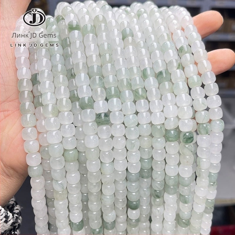 Нефритени мънисти за нанизване, полирани, ябълковидна форма, марка Jingde, аксесоари