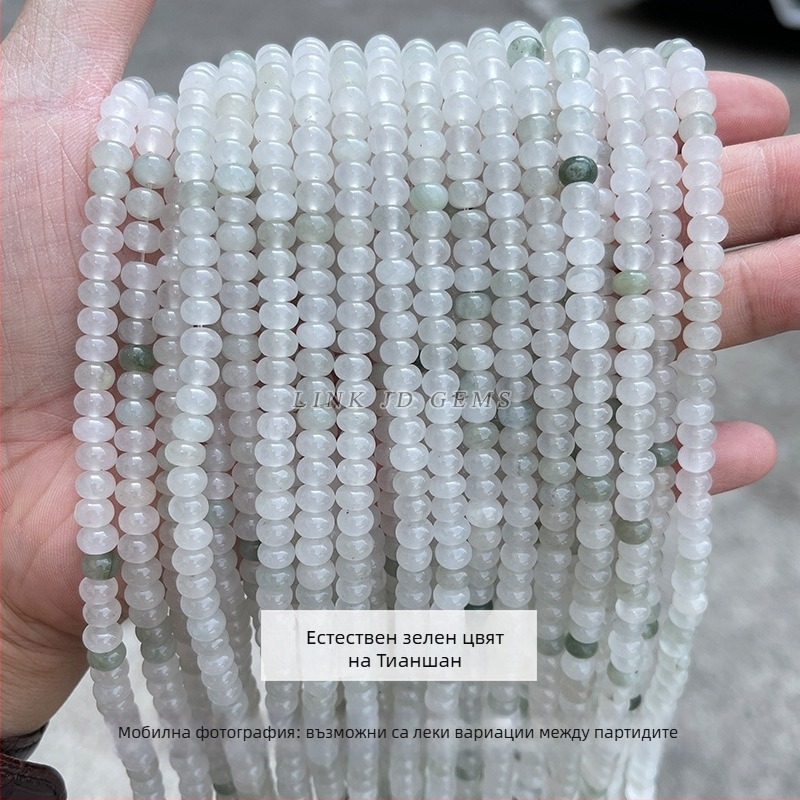 Нефритени мънисти за нанизване, полирани, ябълковидна форма, марка Jingde, аксесоари