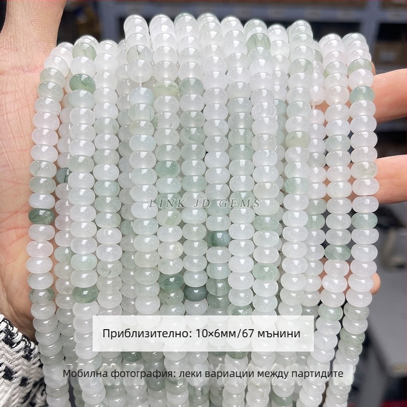 Нефритени мънисти за нанизване, полирани, ябълковидна форма, марка Jingde, аксесоари