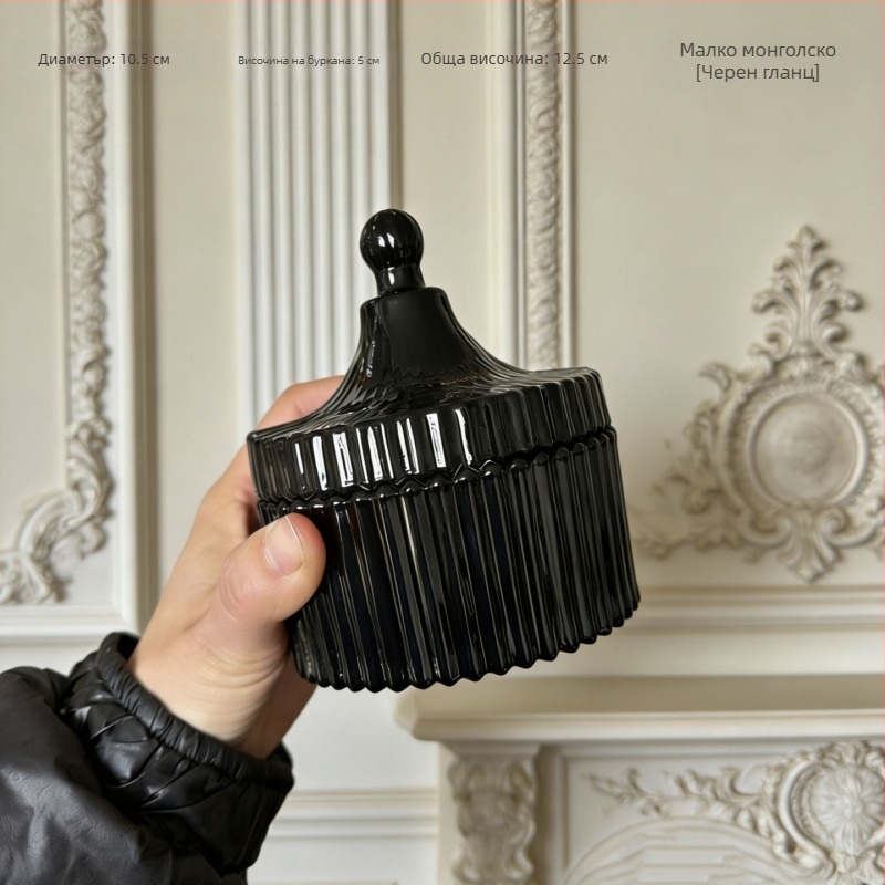 Isol Десктоп кутия за съхранение, стъклена, модел 0033, прахозащитна, капак с отделения