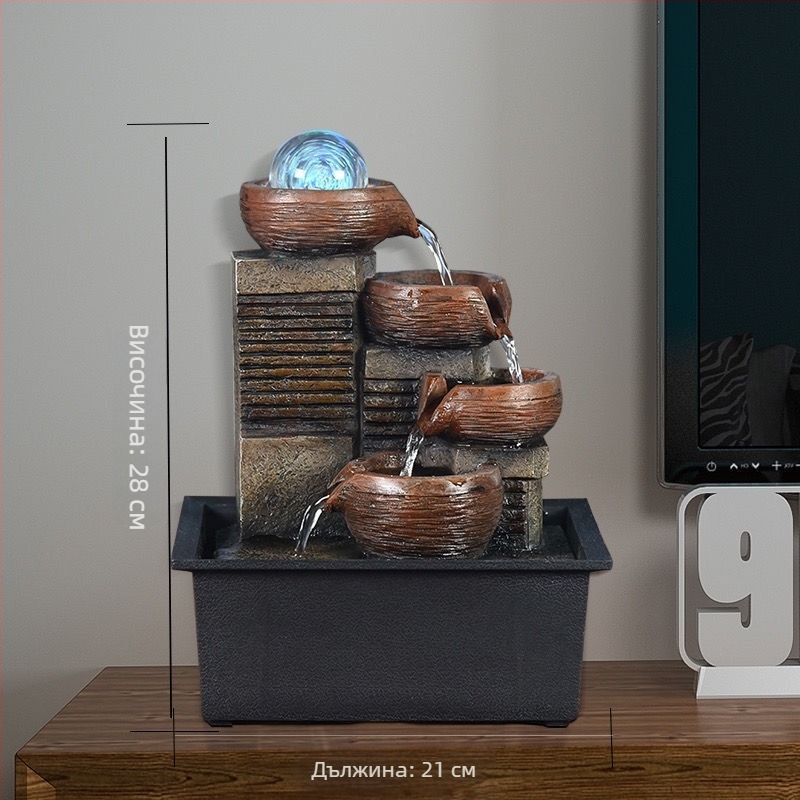 Десктоп фонтан украса – Смола – Лаконичен и модерен стил