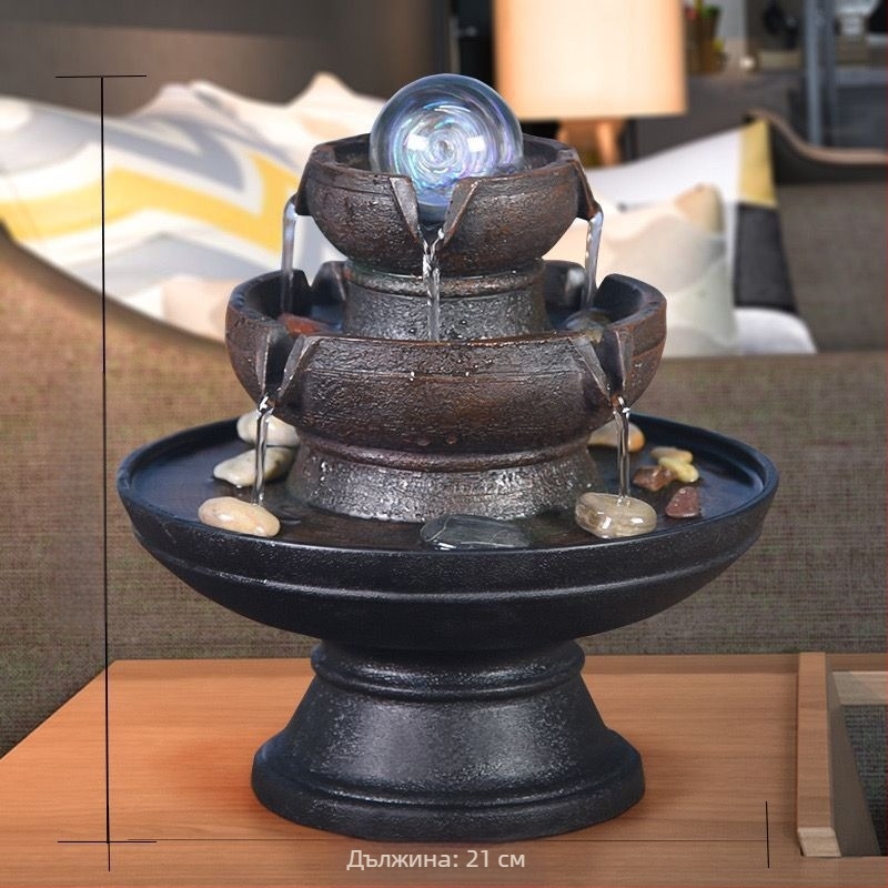 Десктоп фонтан украса – Смола – Лаконичен и модерен стил
